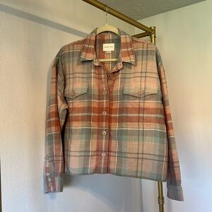 American Eagle Boxy Cropped Flannel
